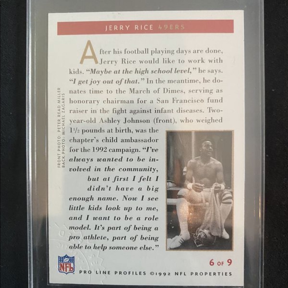 Jerry Rice certified Autographed Card - Picture 2 of 3